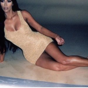 Silver shimmer mini dress